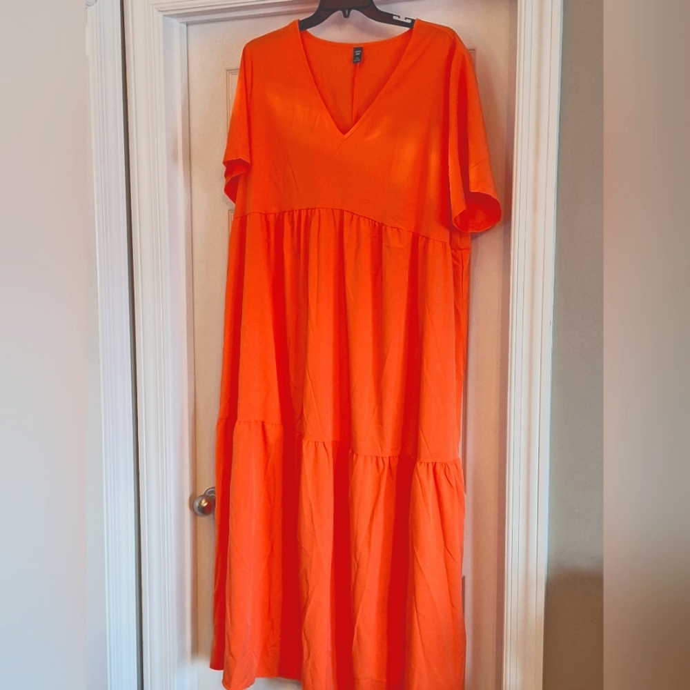 V Neck Maxi Casual Dress